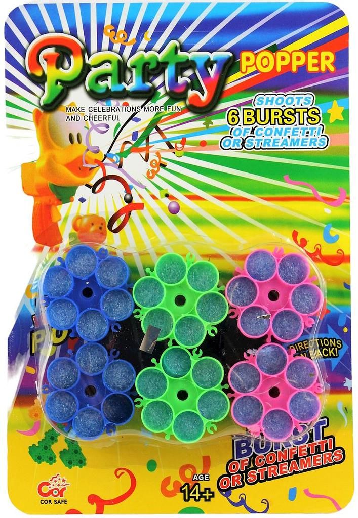 Rasehorn Konfettipistole Munition 6x Munition à 6 Schüsse