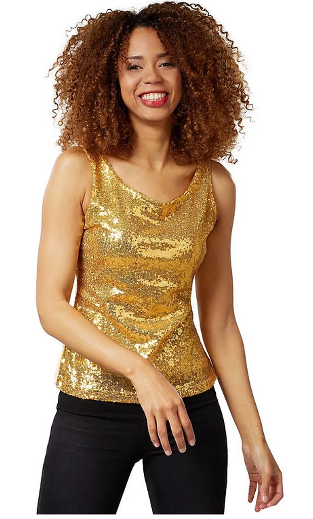 Dress for fun Pailletten Träger Top