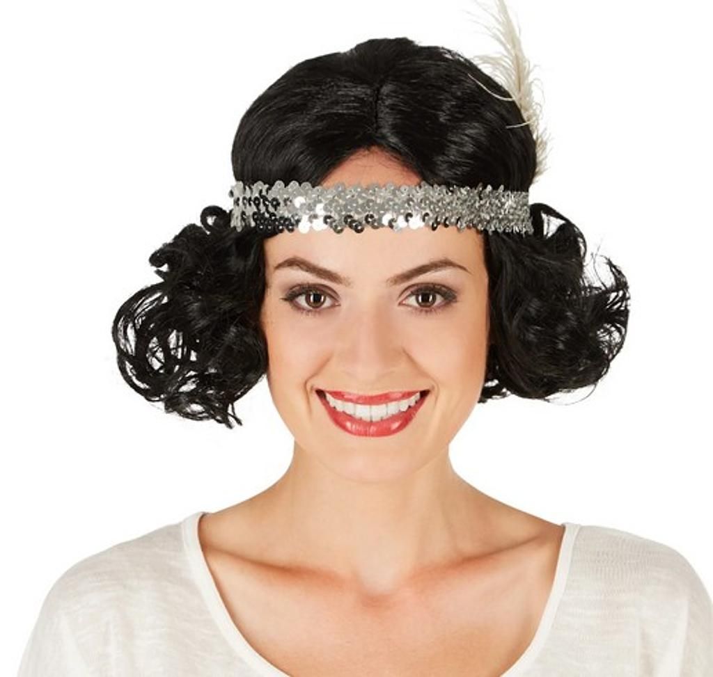 Tec Take Perücke Charlston mit Kopfband