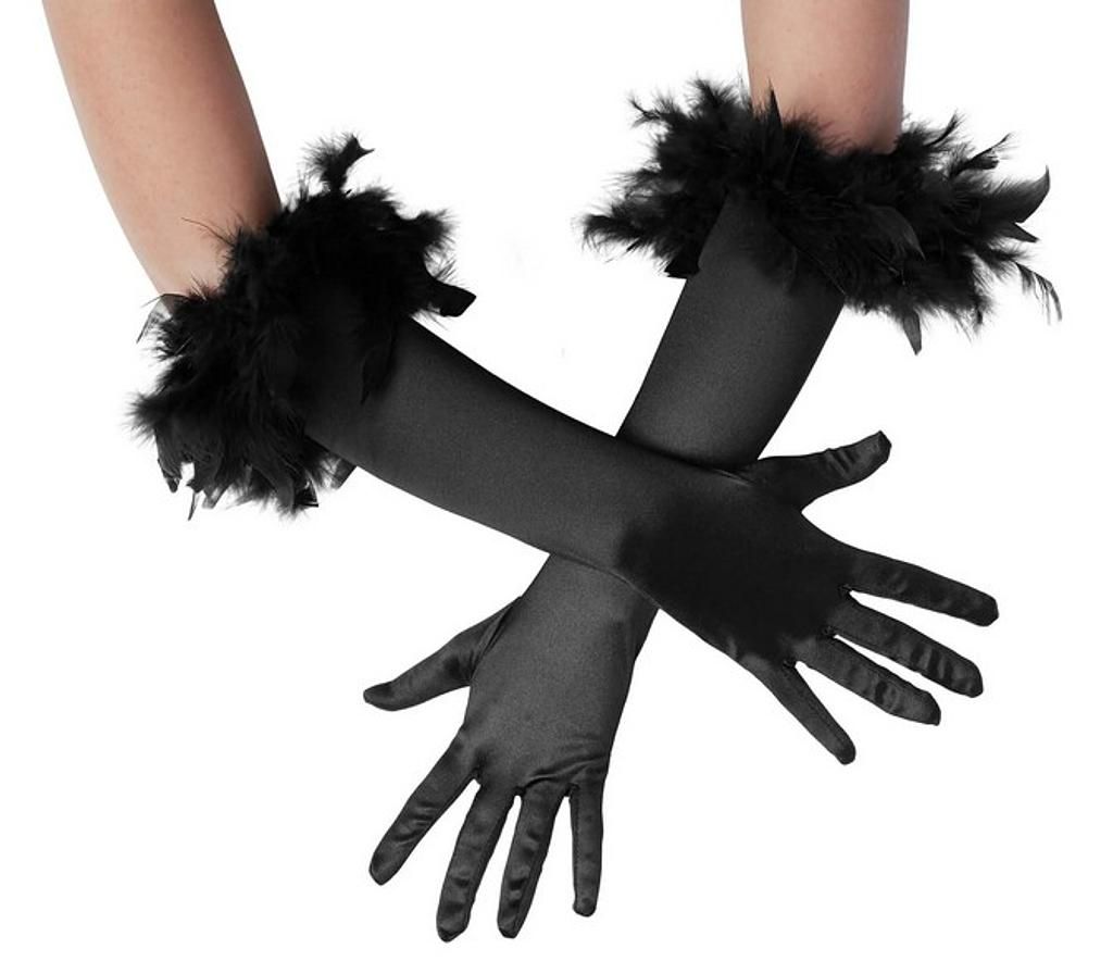 Dress for fun Handschuhe mit Federn