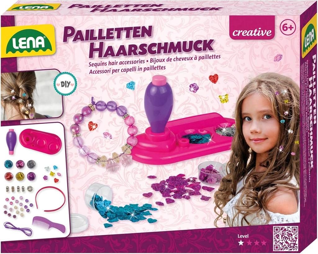 LENA Pailletten Haarschmuck Set
