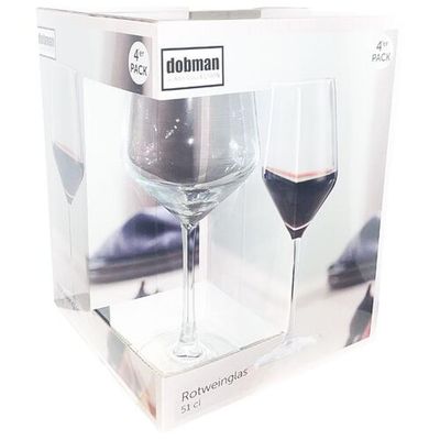 Dobman Red Wine Glass Set of 4
