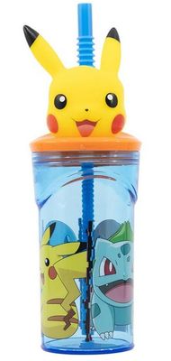 Pokémon Pikachu 3D Drinking Cup with Integrated Straw