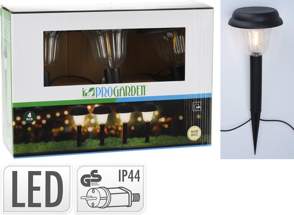 Pro Garden LED Gartenleuchten 4er Set
