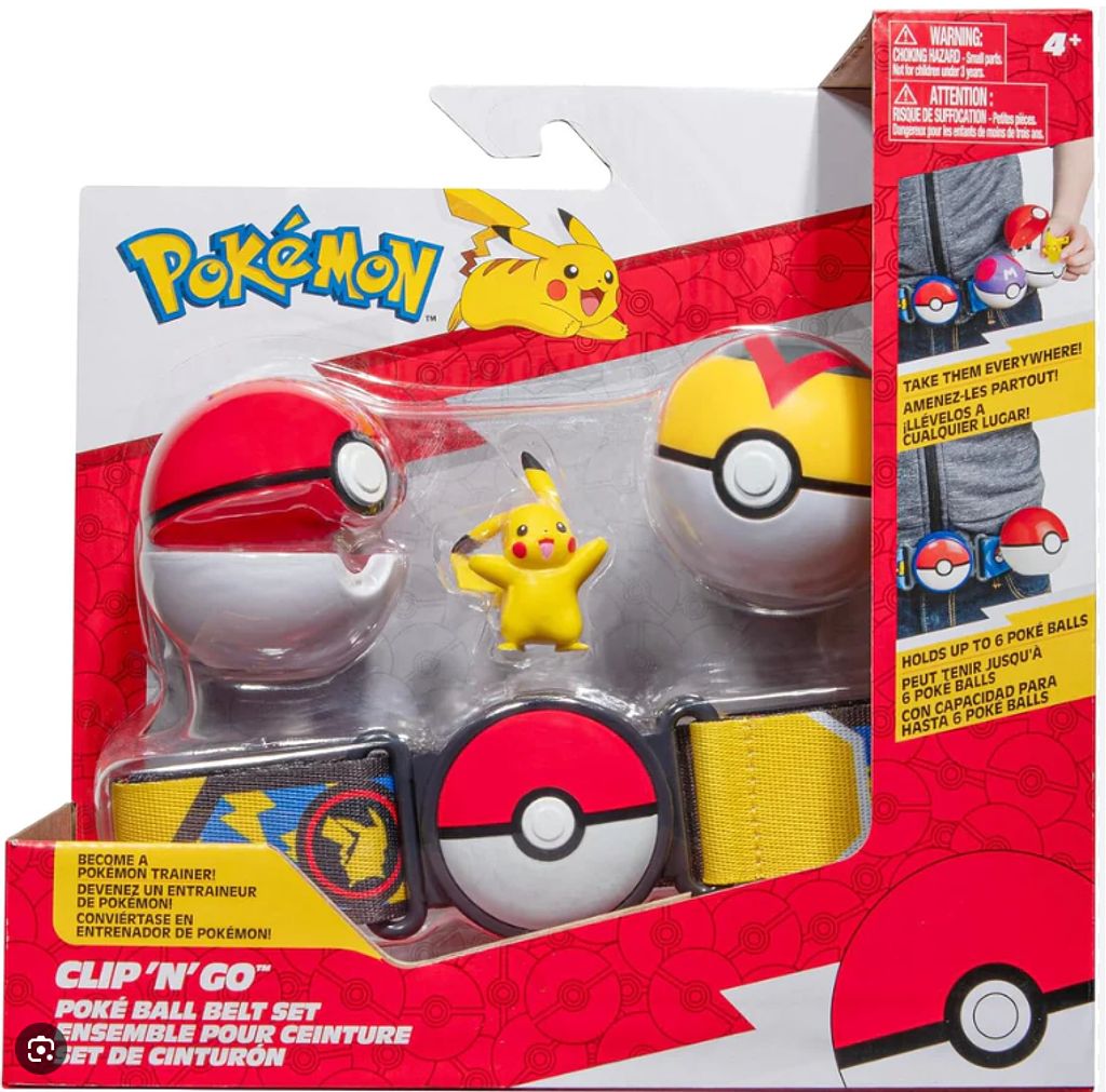 Jazwares Pokémon - ClipNGo Poké Ball Gürtel Set