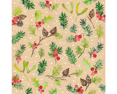 Braun&amp;Company Christmas Napkins "Christmas Branches"