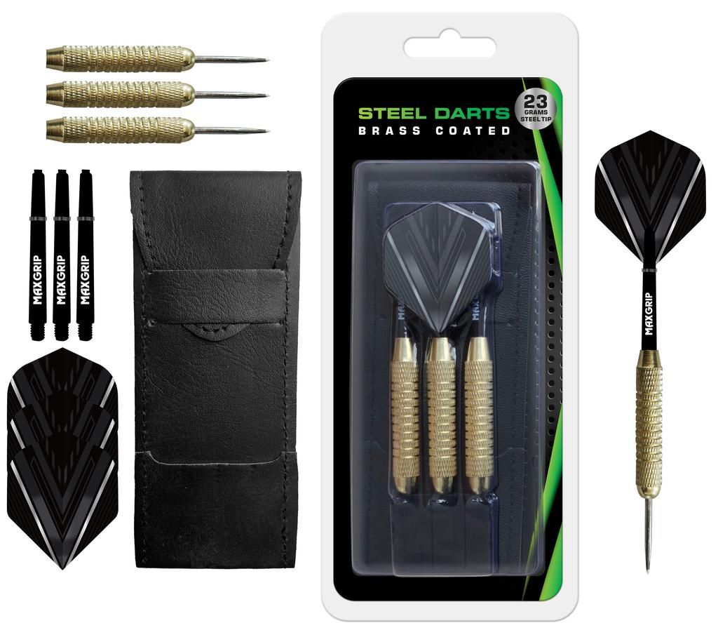 XQ Max Steel Tip Brass Darts Set 23g
