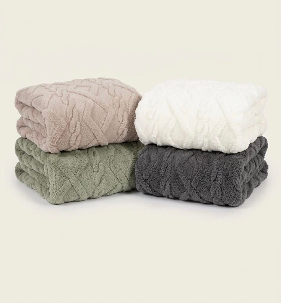 CHAMP Decke Jacquard Sherpa