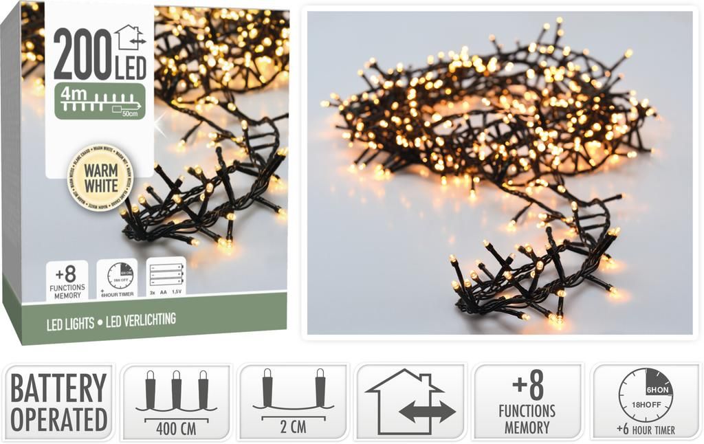 CHAMP LED Lichterkette 200 LED warmweiss