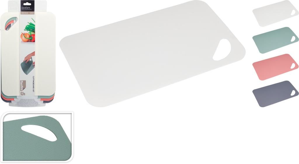 Excellent Houseware Schneidebrett-Set 4 teilig