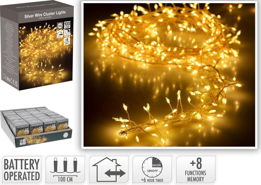 CHAMP LED Lichterkette Cluster warmweiss