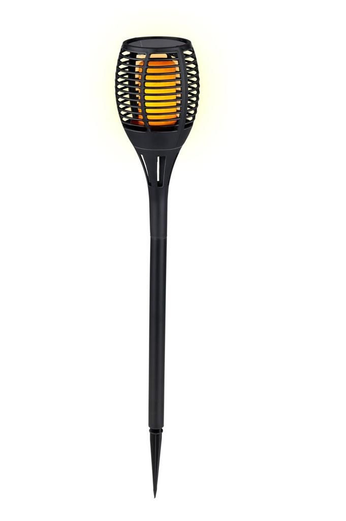 Grundig Solar LED Gartenleuchte mit Flammeneffekt