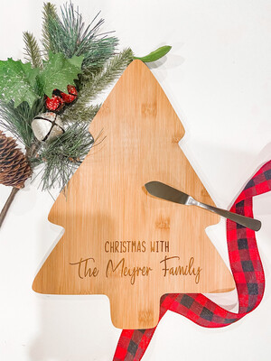 Personalized Holiday Tree Cutting Board