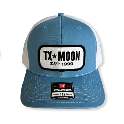 Texas Moon Cap - Light Blue/White