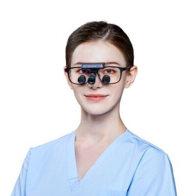 Illuco TTL Loupes 300mm 3.5x with Wireless Light &amp; Case