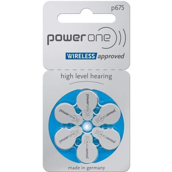 PowerOne Hearing Aid Batteries - Size 675 - Box of 10 Packs of 6 batteries