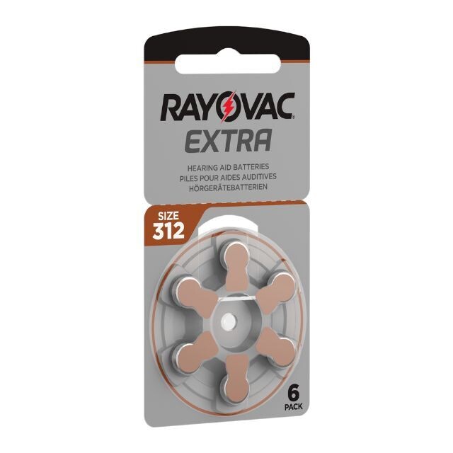 Rayovac Extra Hearing Aid Batteries - Sleeve (10 Boxes of 10 Packs of 6 batteries), Battery Size: Size 312