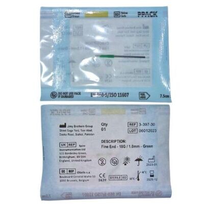 Jimy ENT Fine Ends 18G / 1.0mm - Box of 50