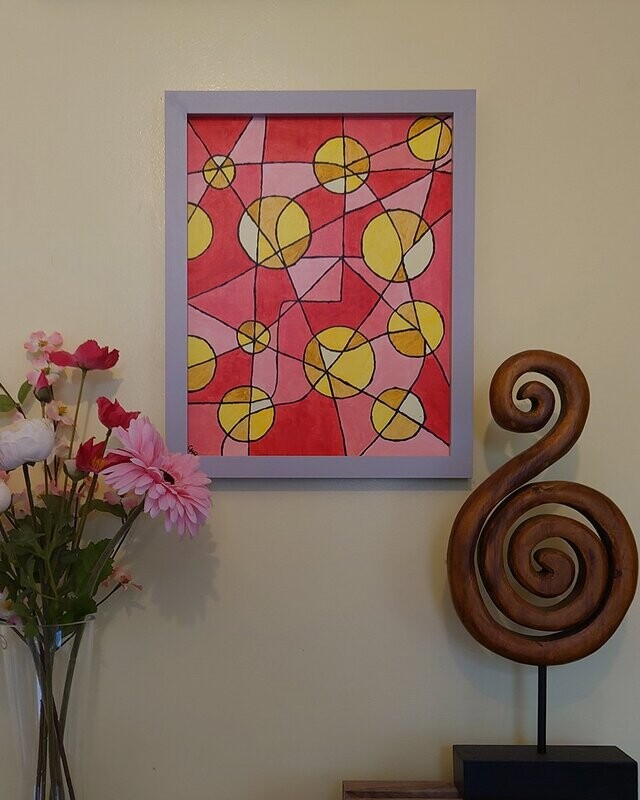 Warmth is an abstract acrylic painting on canvas