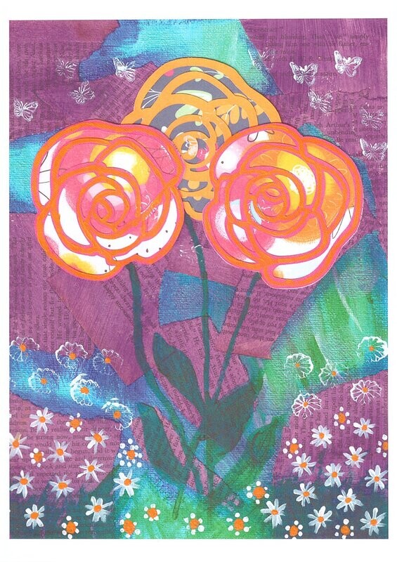 Flowers in a Field of Daisies