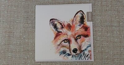 Inky Fox Card