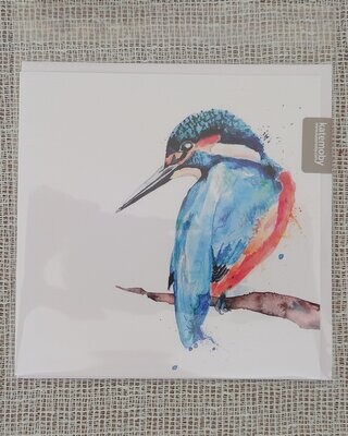 Inky Kingfisher Card