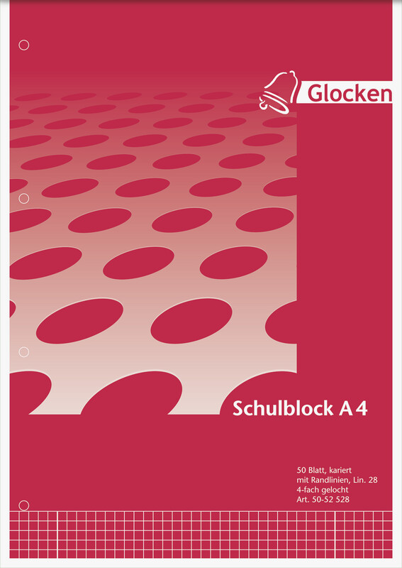 Glocken Schulblock A4