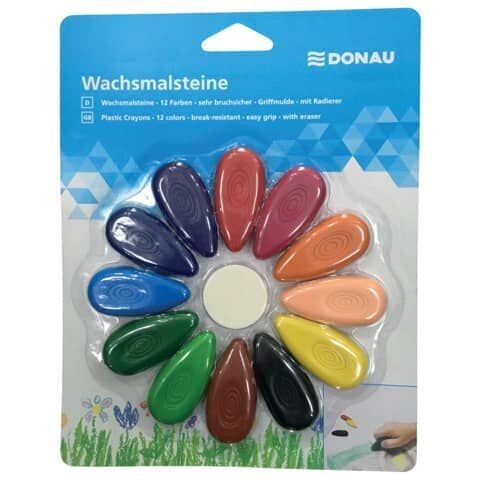 DONAU Wachsmalsteine Tropfen
12 Stück / Farben im Pack