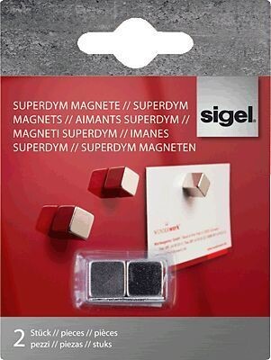 Sigel SuperDym-Magnete C5, Cube Design
silber, 10 x 10 x 10 mm, stark - 2 Stück im Pack