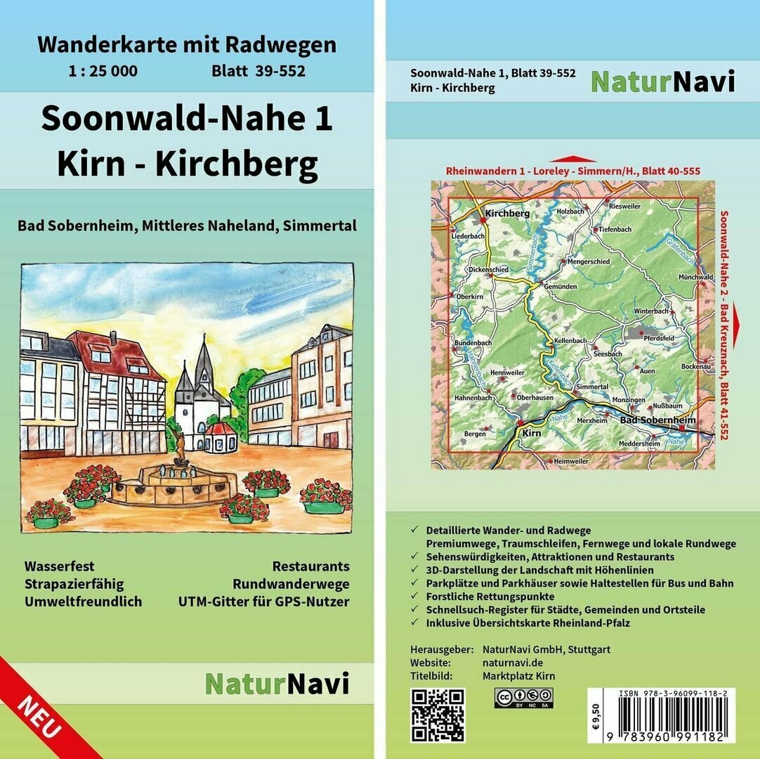 Wanderkarte Soonwald-Nahe 1 Kirn - Kirchberg