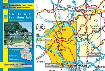 Wanderkarte Naturpark Saar-Hunsrück Blatt West