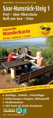 Wanderkarte Saar-Hunsrück Steig Leporello Wanderkarte Saar-Hunsrück Steig Leporello