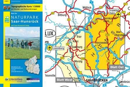 Wanderkarte Naturpark Saar-Hunsrück Blatt Ost