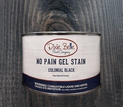 Dixie Belle No Pain Gel Stain - Colonial Black 473ml (16oz)