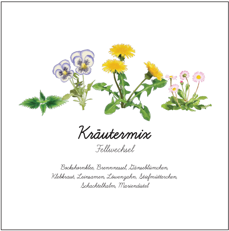 Kräutermix Fellwechsel 1kg BIO-Lebensmittel-Qualität