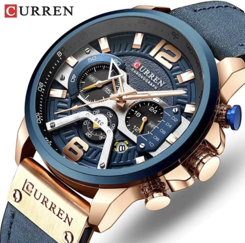 CURREN. Topmerk luxe mannen militaire sport horloge.
