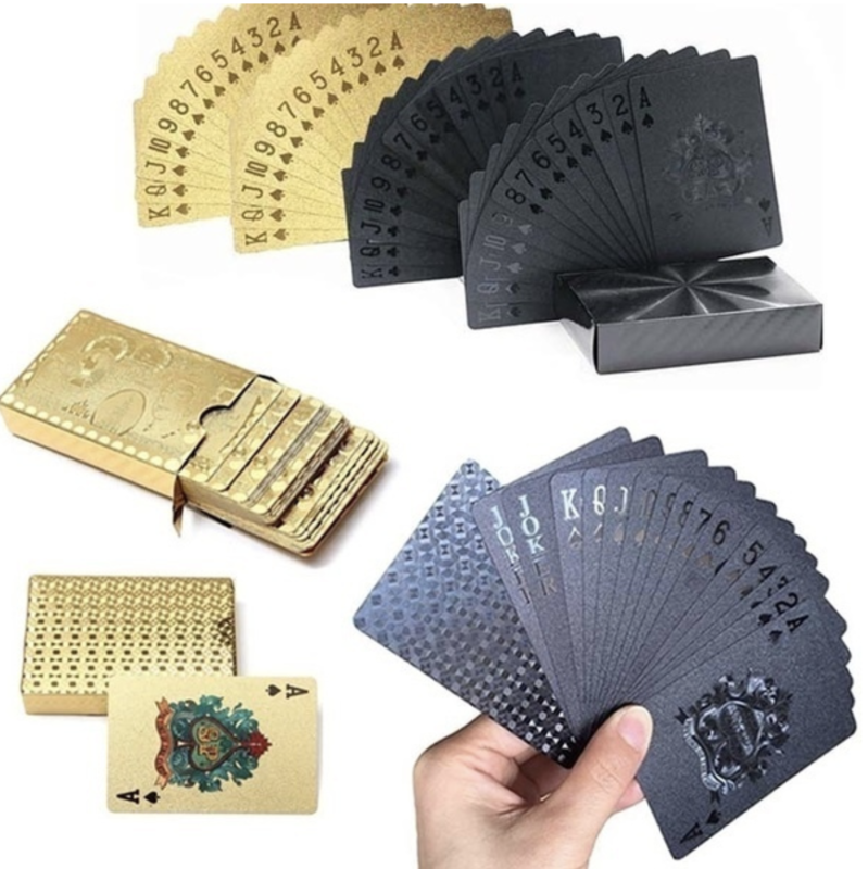 ​Matte plastic pokerkaarten PET. Met certificaat 99.9 goud.