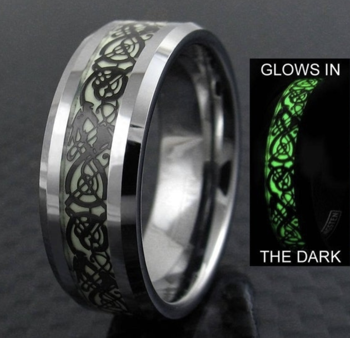 YOHAPP, Glow In The Dark, roestvrijstalen ring