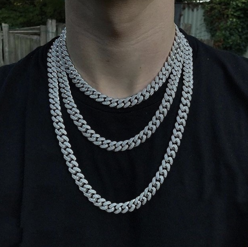 925 zilver roestvrij staal Hip Hop sieraad.