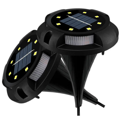 4 x Outdoor grondspots - Hoogwaardige kwaliteit - zonne-energie - 8 LEDs.