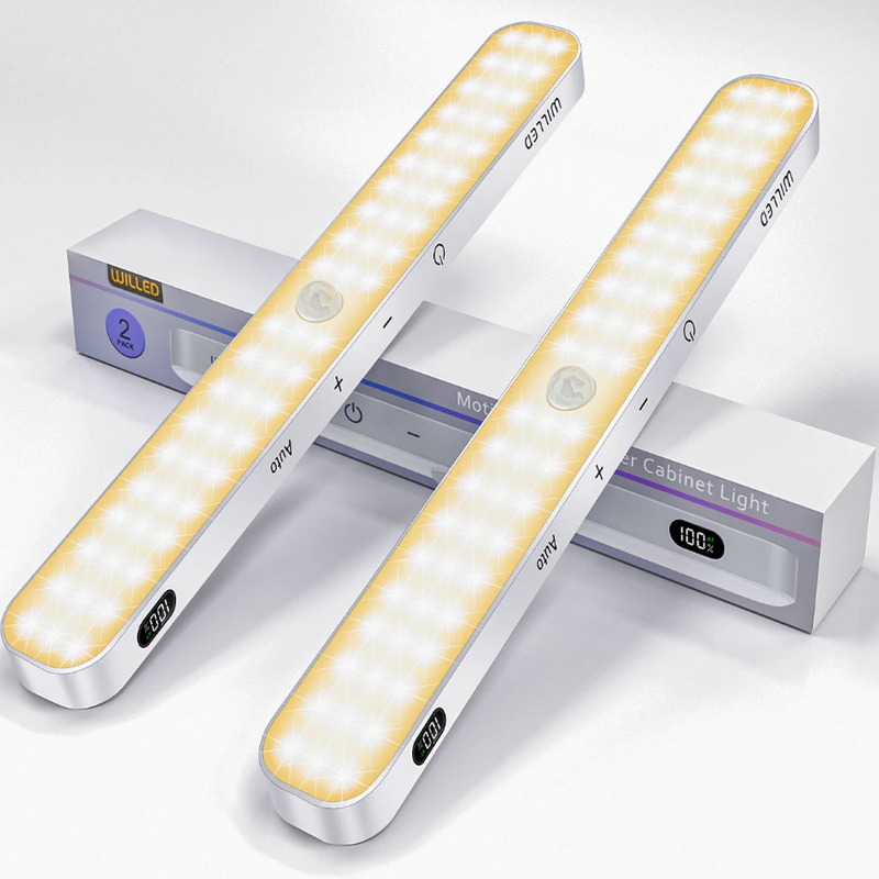 Bureaulamp led - Kastverlichting - Bewegingssensor  - Batterijdisplay - 60 Leds - Touch Light Bar - USB Oplaadbaar - Nachtlampje.