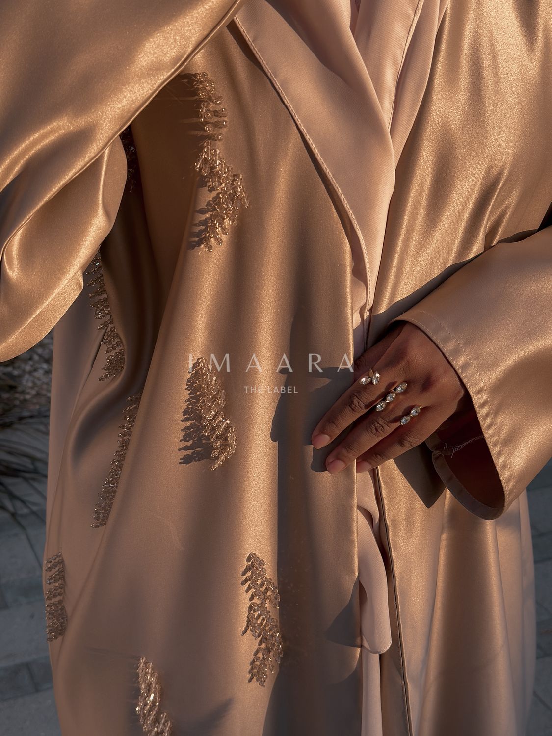 Noor Golden Embellished Abaya