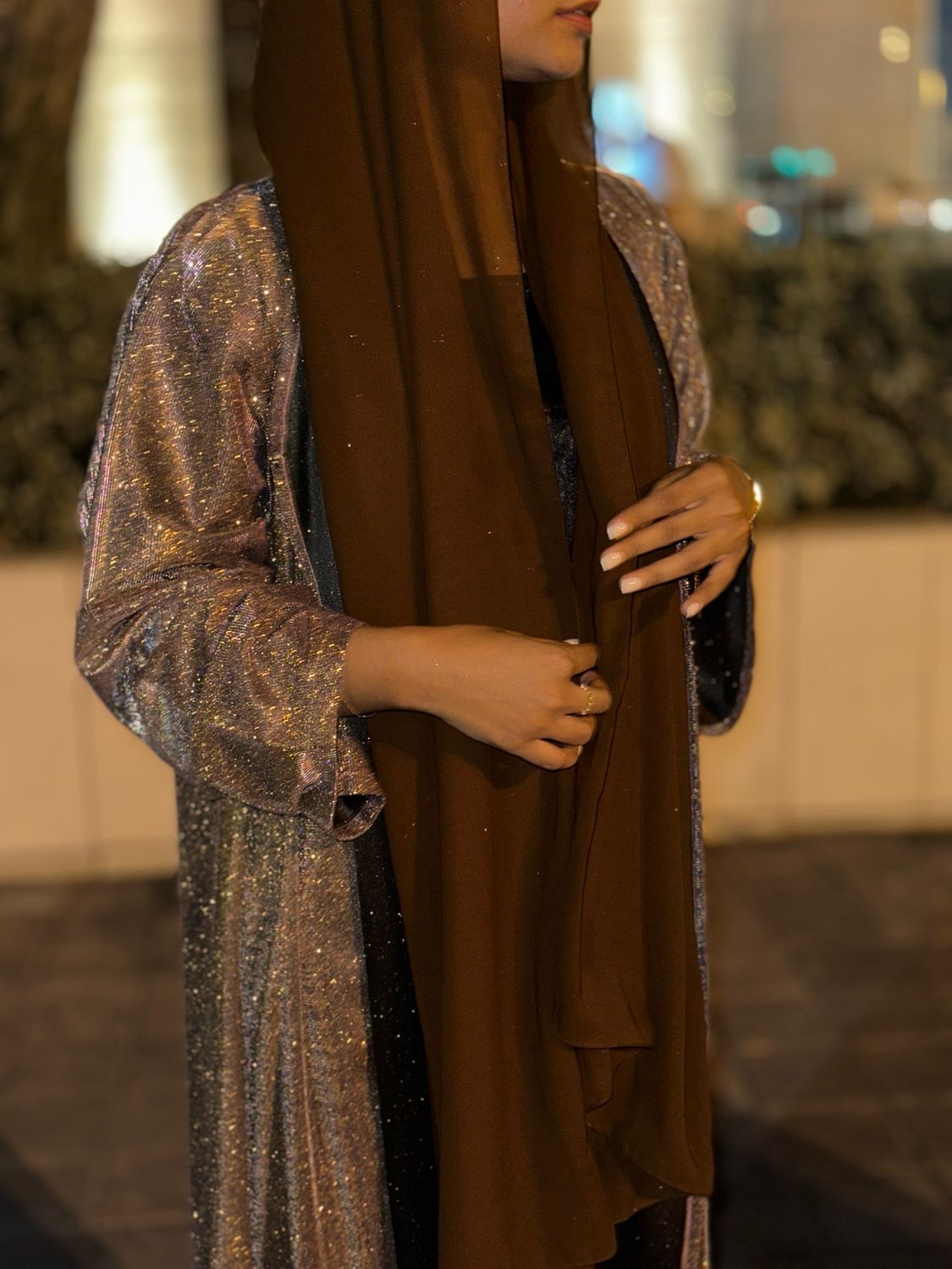 Glitz &amp; Glam Abaya - Champagne