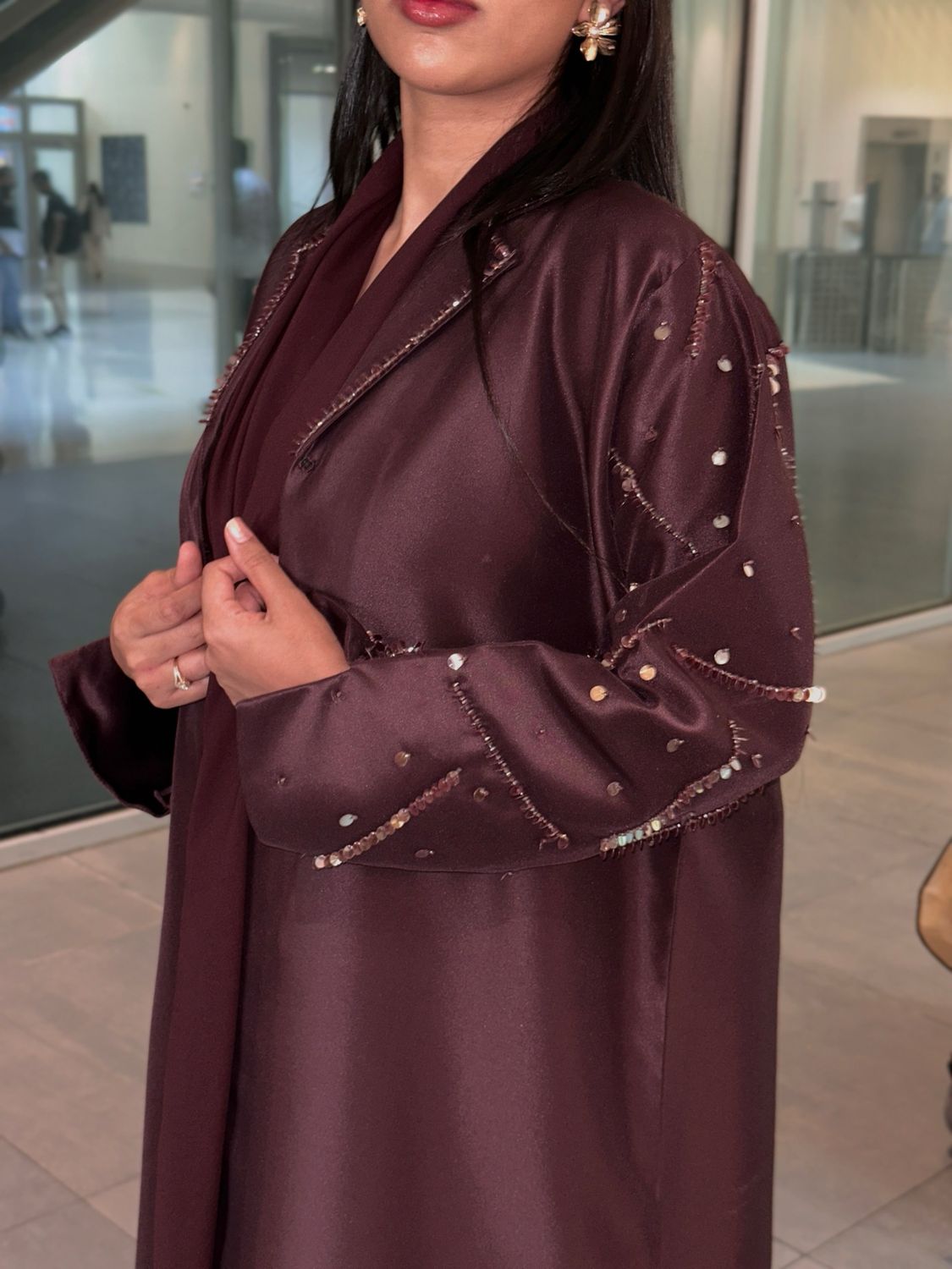 Burgundy Lana Abaya
