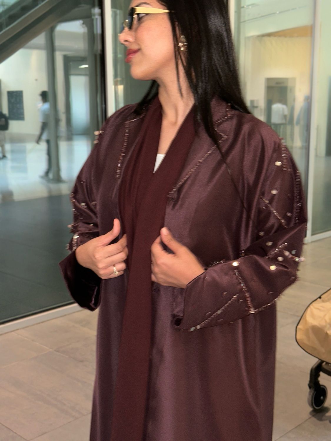 Burgundy Lana Abaya