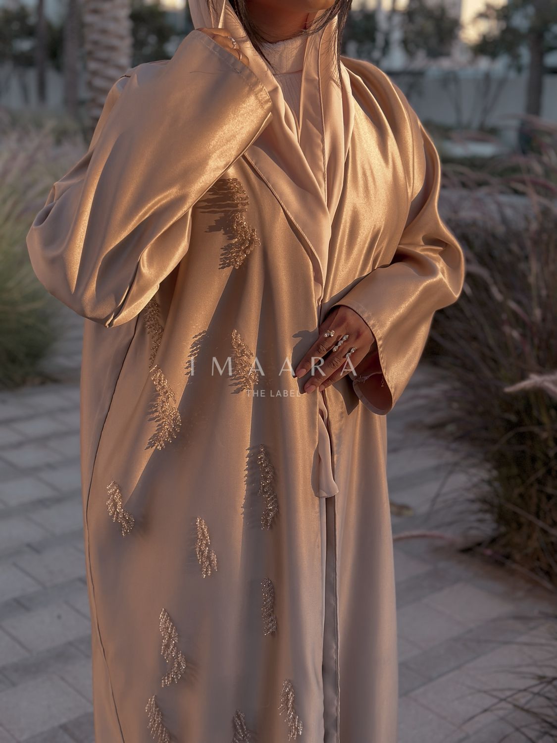 Noor Golden Embellished Abaya