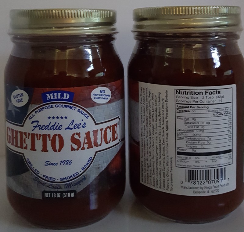 Freddie Lee's Ghetto Sauce Mild Pint 16oz