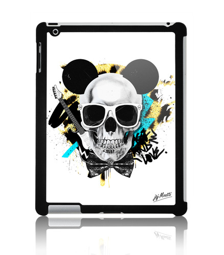 Coque ipad 2 Skull Mouse LMFAO White by J&amp;J MOATTI