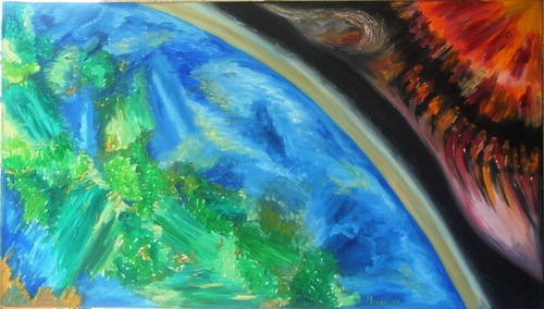 SALES bewegte Wahrnehmung, 115x65cm, Öl auf Leinwand by manuwa