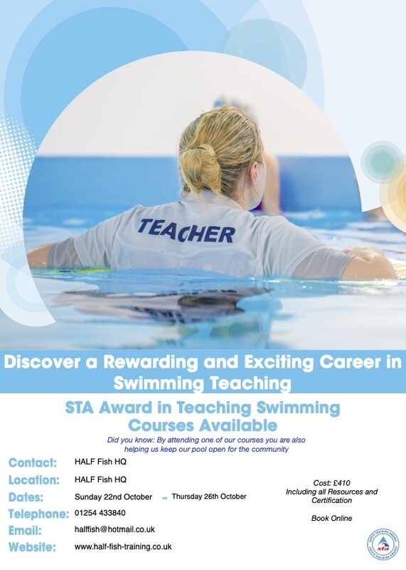 STA Award in Teaching Swimming Sunday 22nd October - Thursday 26th October 2023